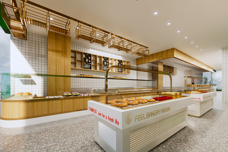 商場甜品奶茶店裝修效果圖