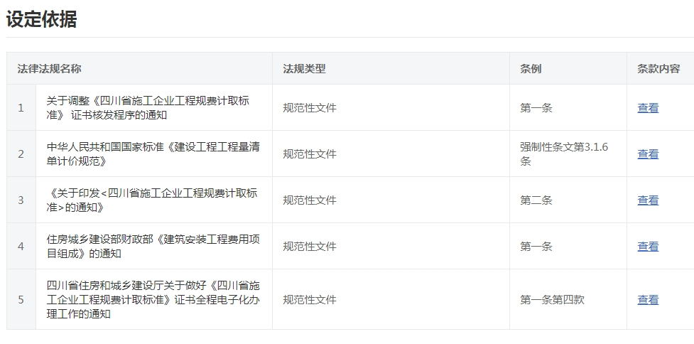 規費設定依據
